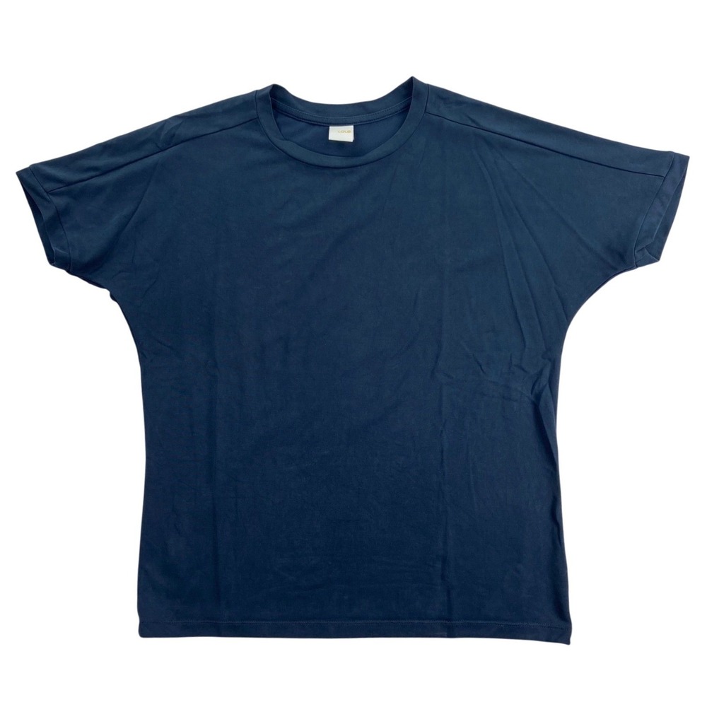 Lole T-Shirt Womens Medium Navy Blue Relaxed Dolman Modal Cotton